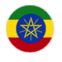 Flag Ethiopia - Round